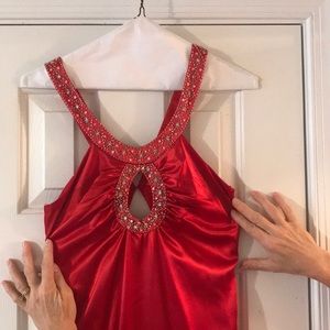 Red formal dress